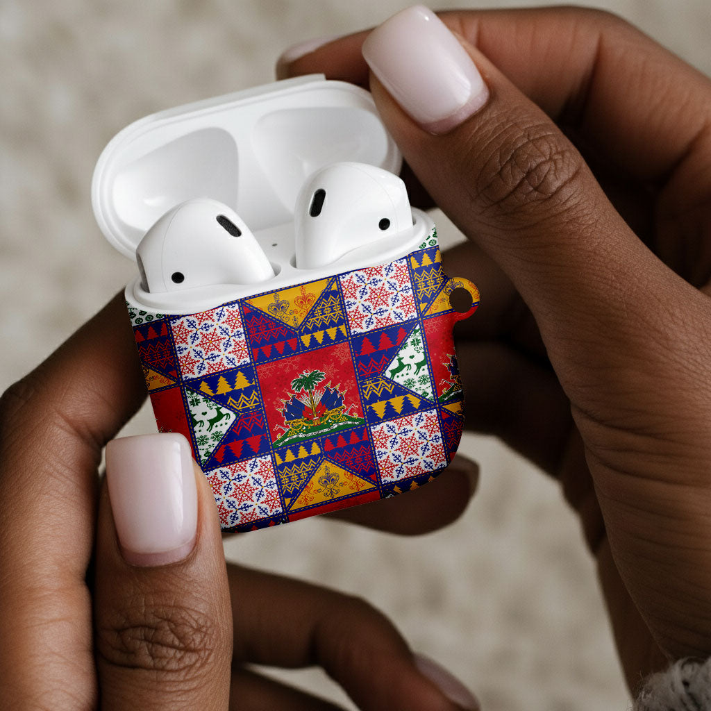Haiti Christmas AirPods Case Patchwork Style