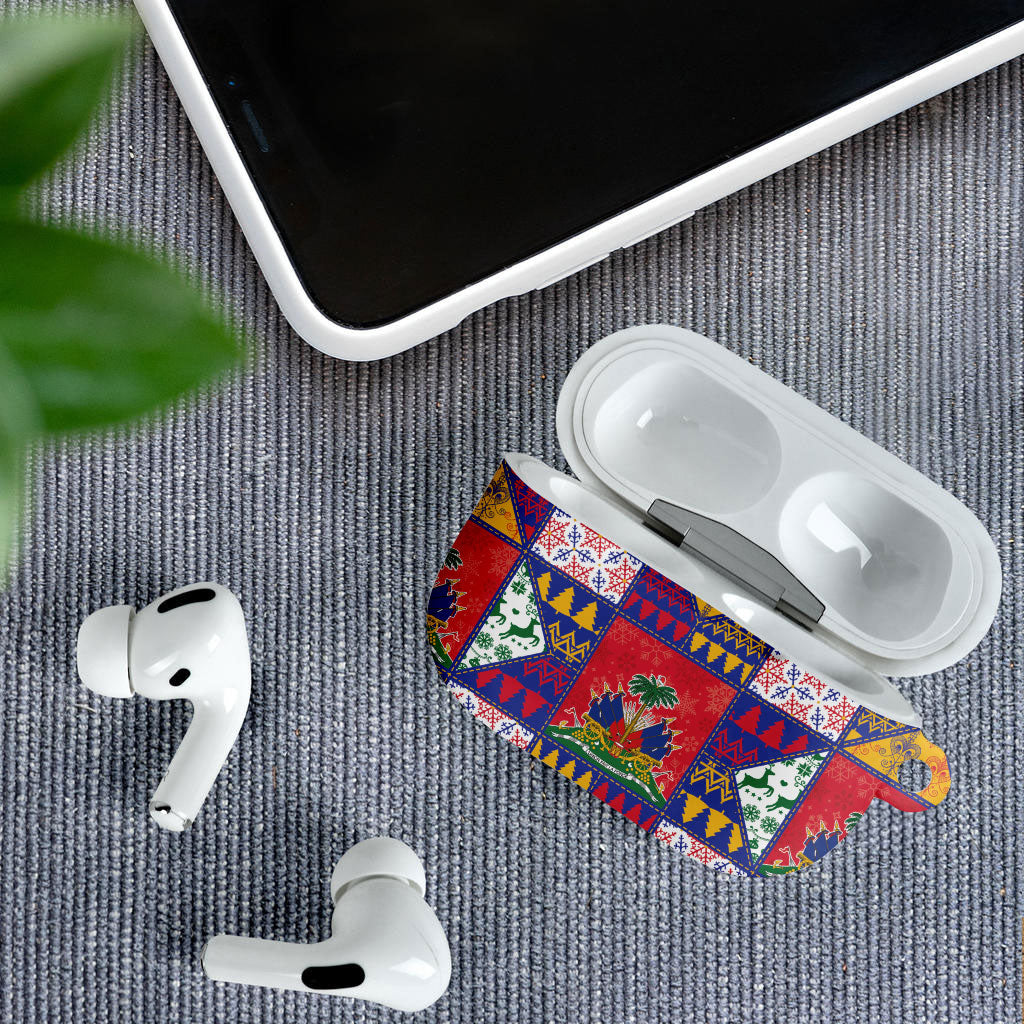 Haiti Christmas AirPods Case Patchwork Style