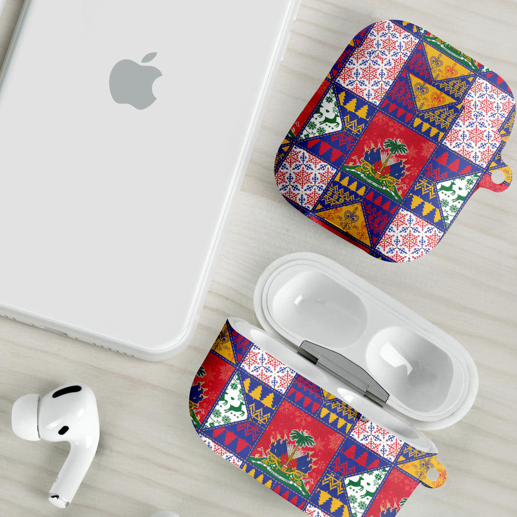 Haiti Christmas AirPods Case Patchwork Style