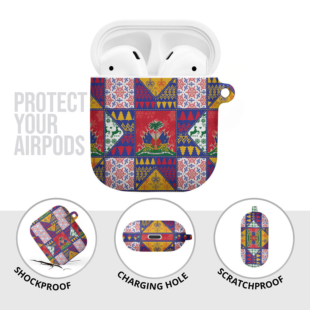 Haiti Christmas AirPods Case Patchwork Style