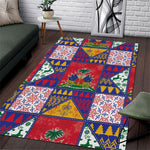 Haiti Christmas Area Rug Patchwork Style