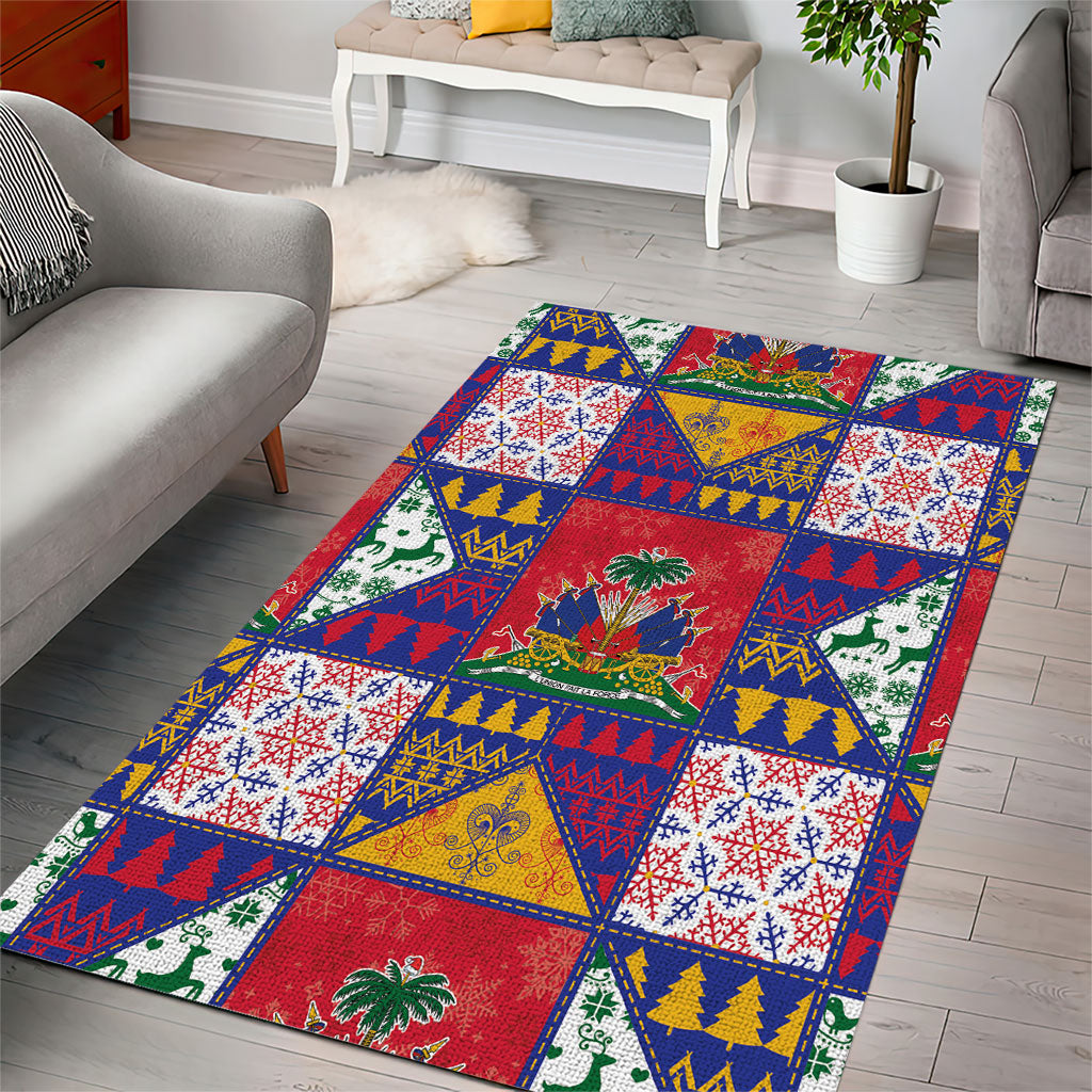 Haiti Christmas Area Rug Patchwork Style