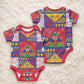 Haiti Christmas Baby Onesie Patchwork Style