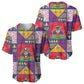Haiti Christmas Baseball Jersey Patchwork Style