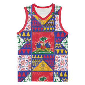 Haiti Christmas Basketball Jersey Patchwork Style
