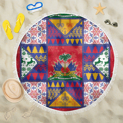 Haiti Christmas Beach Blanket Patchwork Style