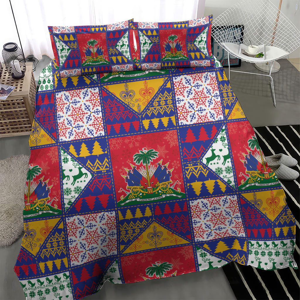 Haiti Christmas Bedding Set Patchwork Style