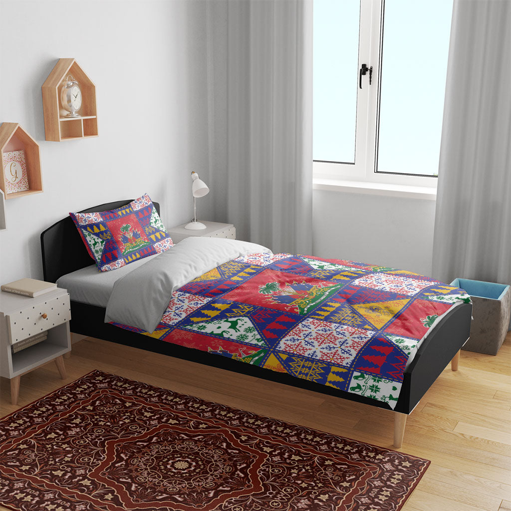 Haiti Christmas Bedding Set Patchwork Style
