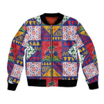 Haiti Christmas Bomber Jacket Patchwork Style