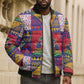 Haiti Christmas Bomber Puffer Jacket Patchwork Style