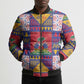 Haiti Christmas Bomber Puffer Jacket Patchwork Style