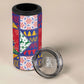 Haiti Christmas 4 in 1 Can Cooler Tumbler Patchwork Style