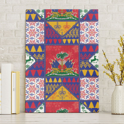 Haiti Christmas Canvas Wall Art Patchwork Style