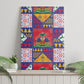 Haiti Christmas Canvas Wall Art Patchwork Style