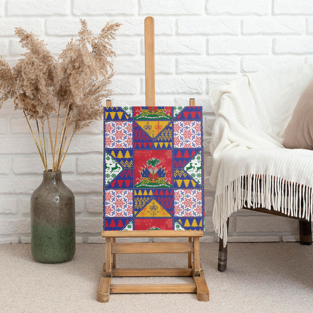 Haiti Christmas Canvas Wall Art Patchwork Style
