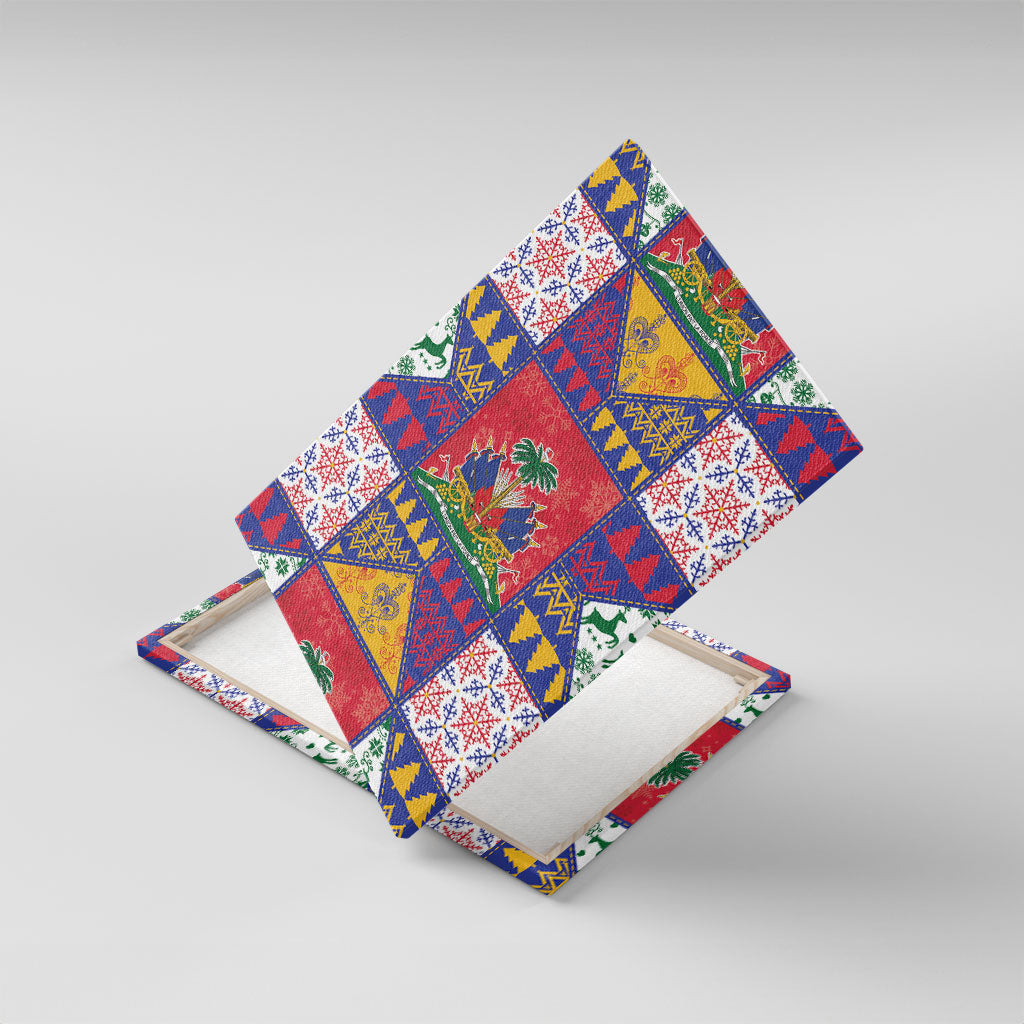Haiti Christmas Canvas Wall Art Patchwork Style