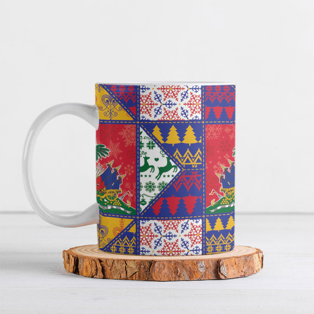 Haiti Christmas Ceramic Mug Patchwork Style