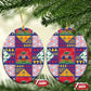 Haiti Christmas Ceramic Ornament Patchwork Style