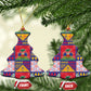 Haiti Christmas Ceramic Ornament Patchwork Style