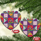 Haiti Christmas Ceramic Ornament Patchwork Style