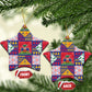Haiti Christmas Ceramic Ornament Patchwork Style