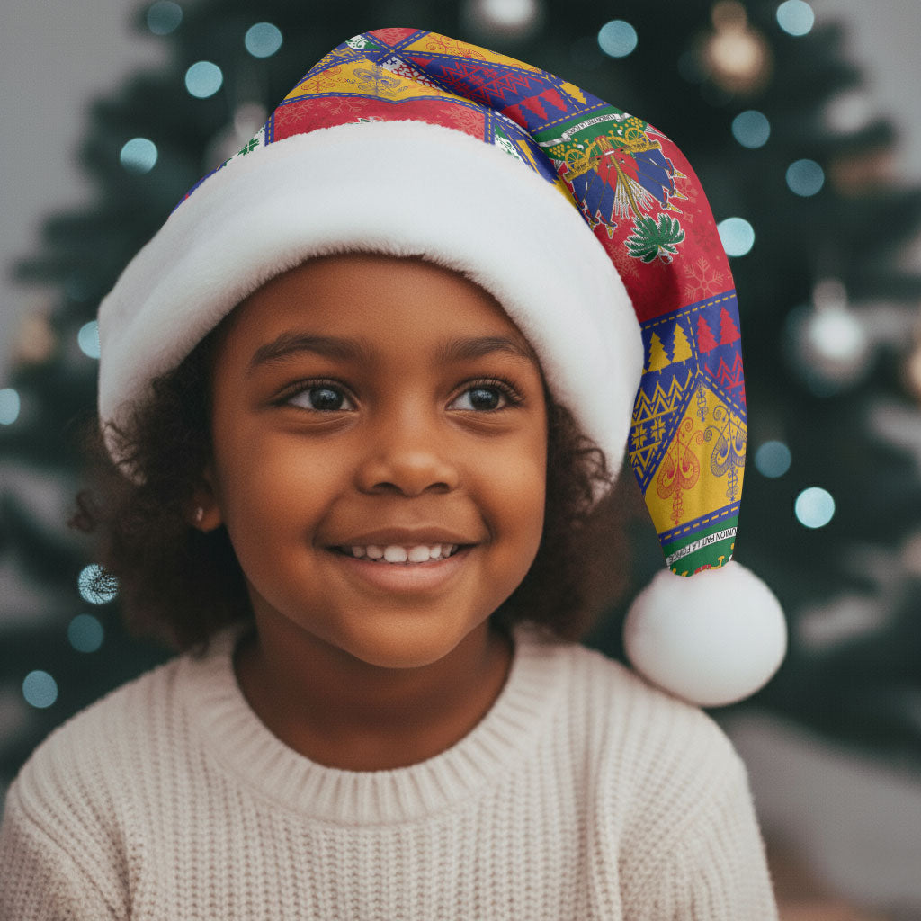 Haiti Christmas Santa Hat Patchwork Style