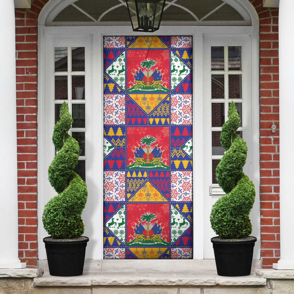 Haiti Christmas Door Cover Patchwork Style