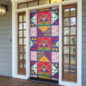 Haiti Christmas Door Cover Patchwork Style