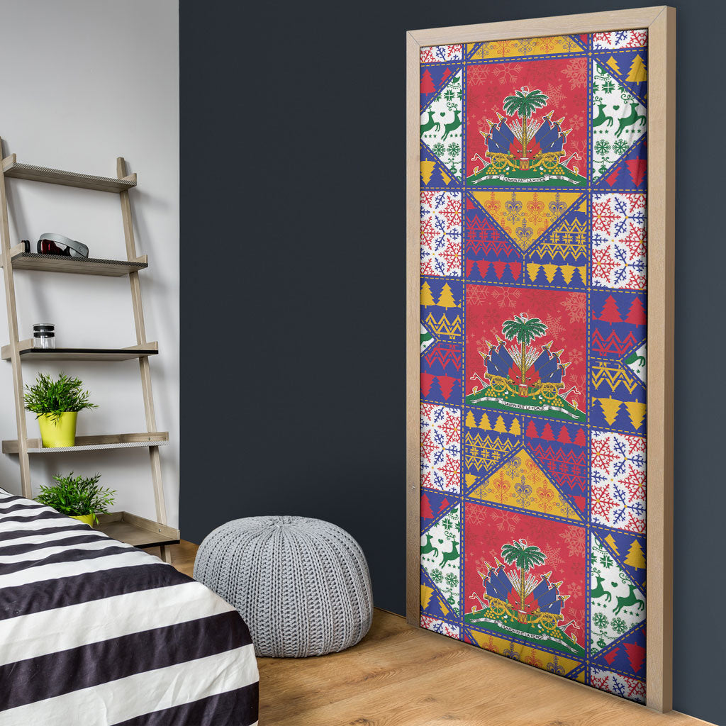 Haiti Christmas Door Cover Patchwork Style