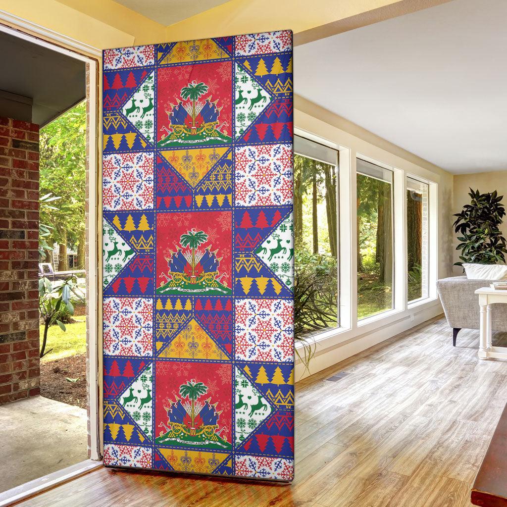 Haiti Christmas Door Cover Patchwork Style