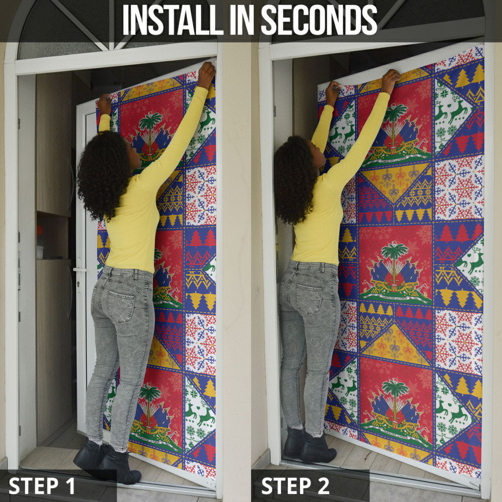 Haiti Christmas Door Cover Patchwork Style