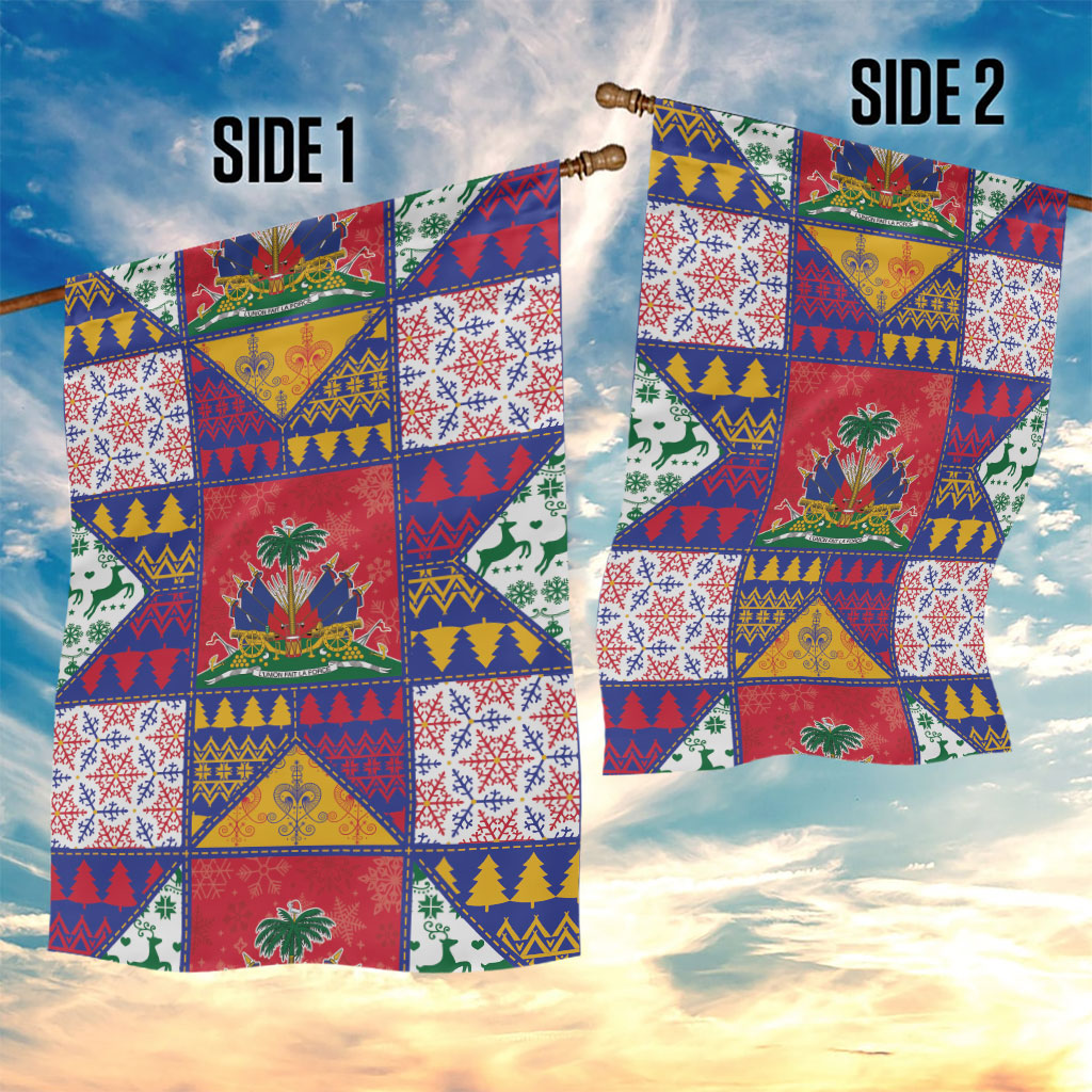 Haiti Christmas Garden Flag Patchwork Style