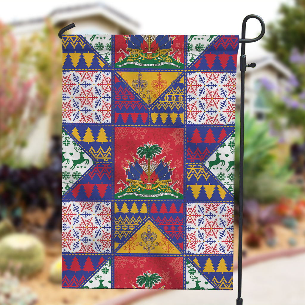 Haiti Christmas Garden Flag Patchwork Style