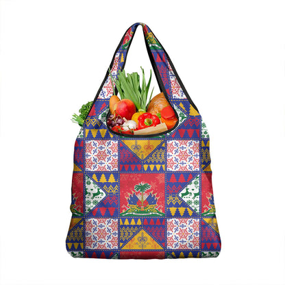 Haiti Christmas Grocery Bag Patchwork Style