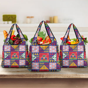 Haiti Christmas Grocery Bag Patchwork Style