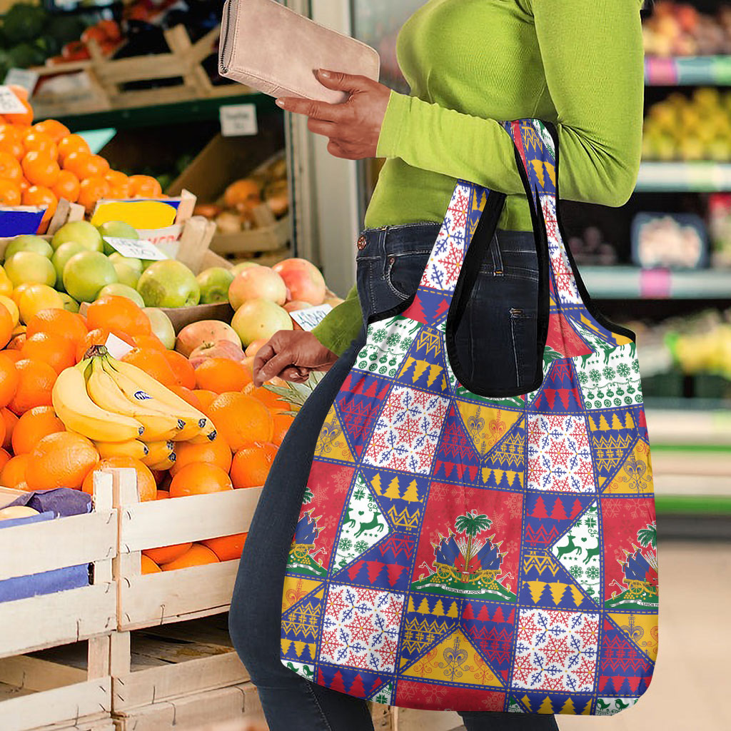Haiti Christmas Grocery Bag Patchwork Style