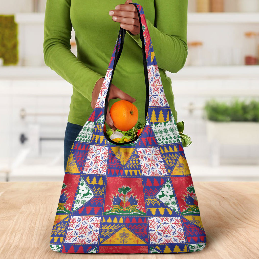 Haiti Christmas Grocery Bag Patchwork Style