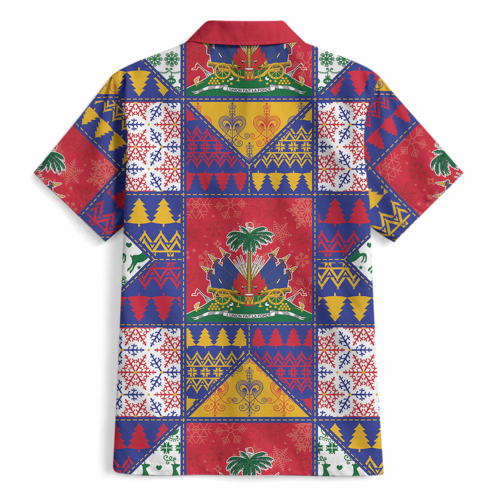 Haiti Christmas Hawaiian Shirt Patchwork Style