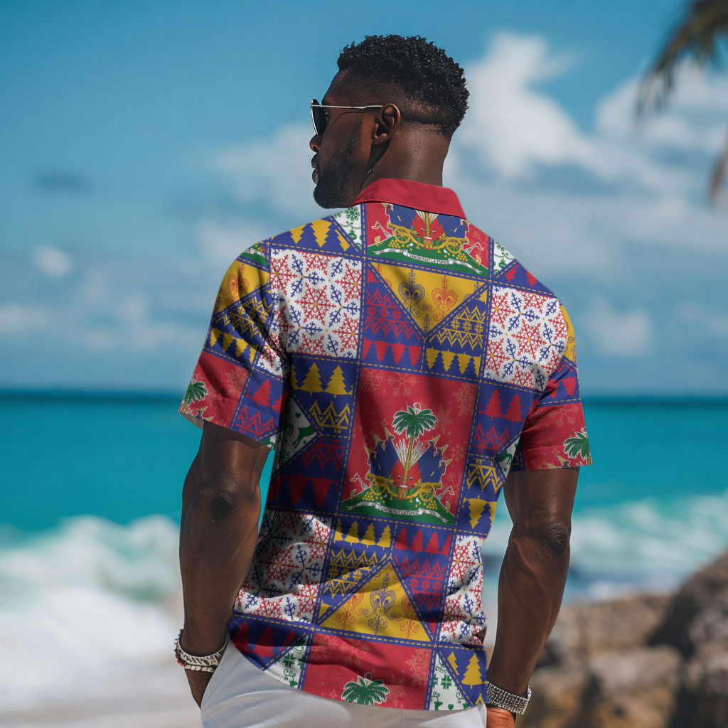 Haiti Christmas Hawaiian Shirt Patchwork Style