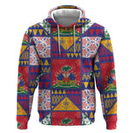 Haiti Christmas Hoodie Patchwork Style