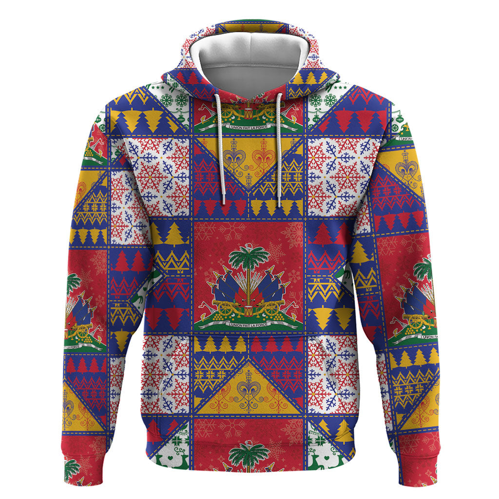 Haiti Christmas Hoodie Patchwork Style