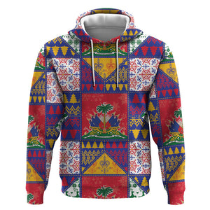 Haiti Christmas Hoodie Patchwork Style