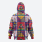 Haiti Christmas Hoodie Patchwork Style