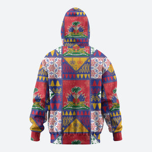 Haiti Christmas Hoodie Patchwork Style