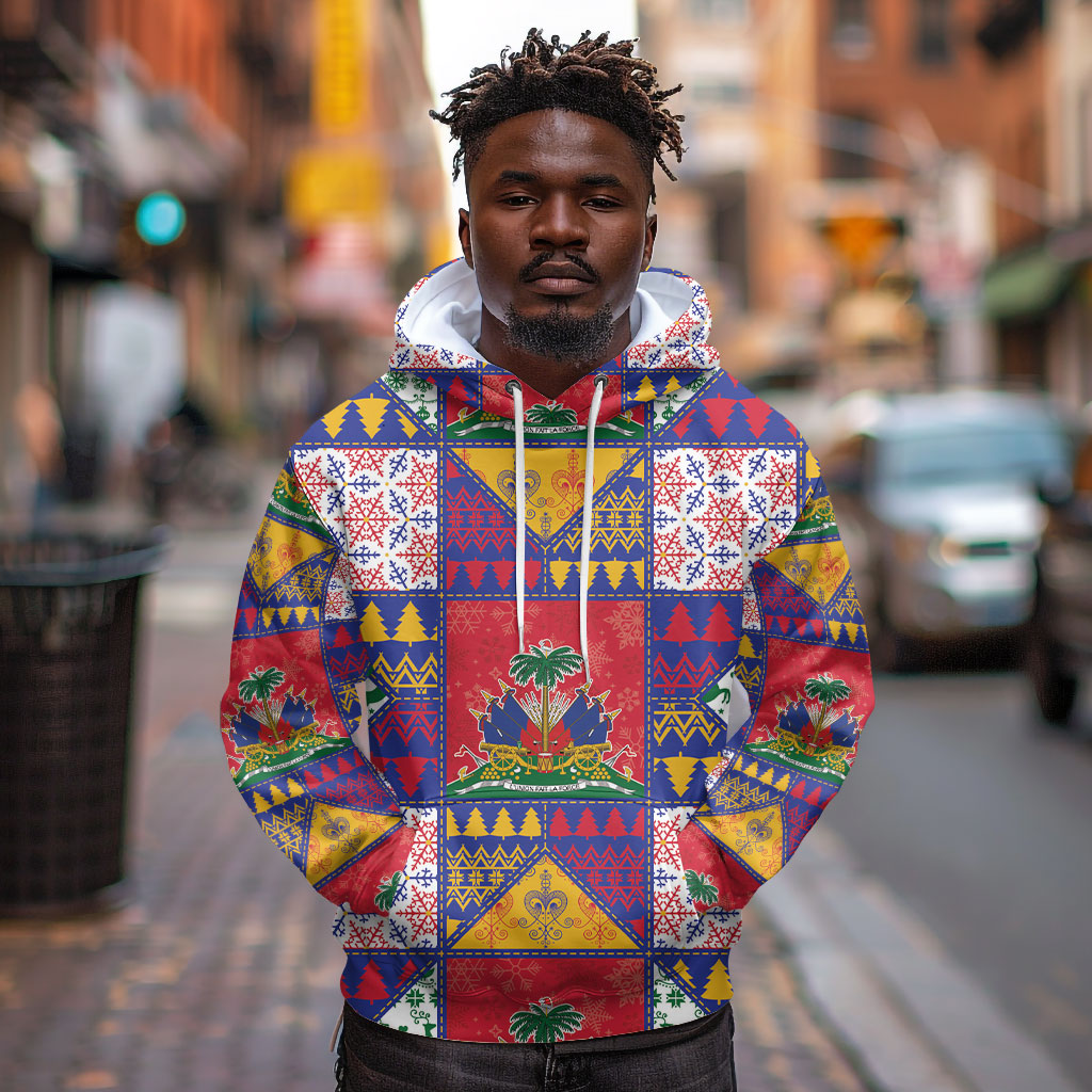Haiti Christmas Hoodie Patchwork Style