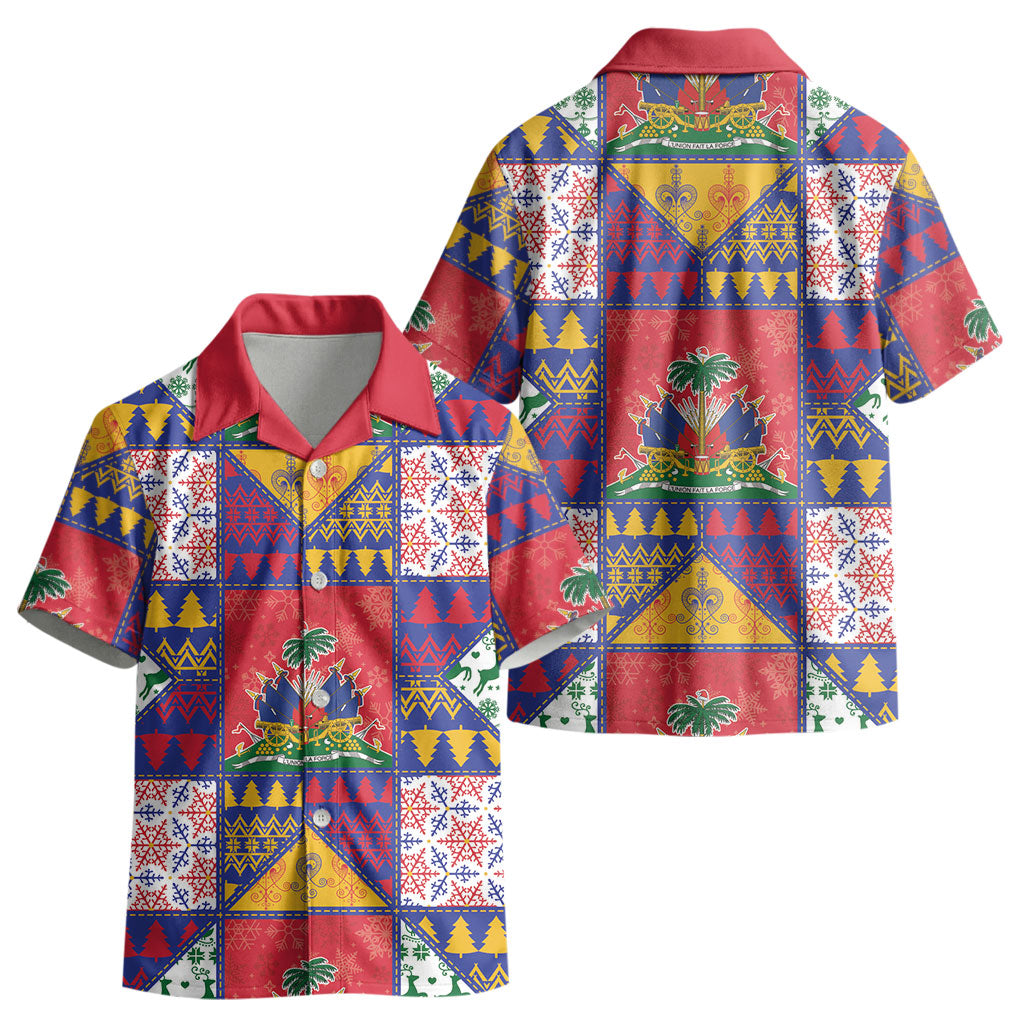 Haiti Christmas Kid Hawaiian Shirt Patchwork Style
