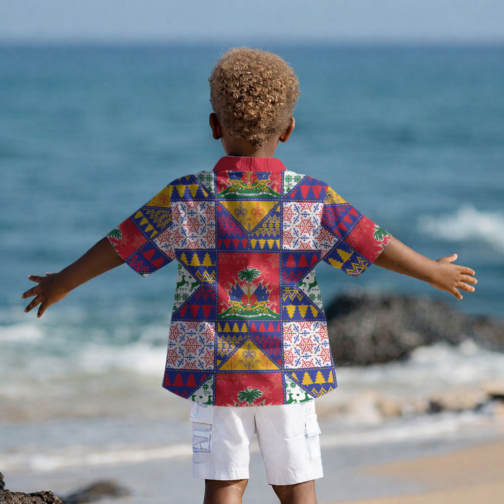 Haiti Christmas Kid Hawaiian Shirt Patchwork Style