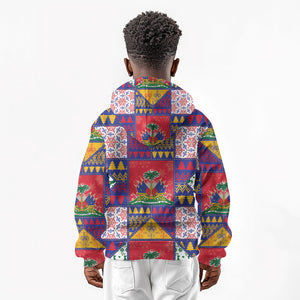 Haiti Christmas Kid Hoodie Patchwork Style