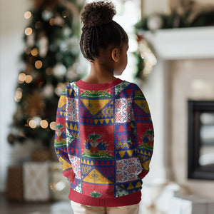Haiti Christmas Kid Ugly Christmas Sweater Patchwork Style