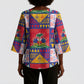 Haiti Christmas Kimono Sleeve Blouse Patchwork Style